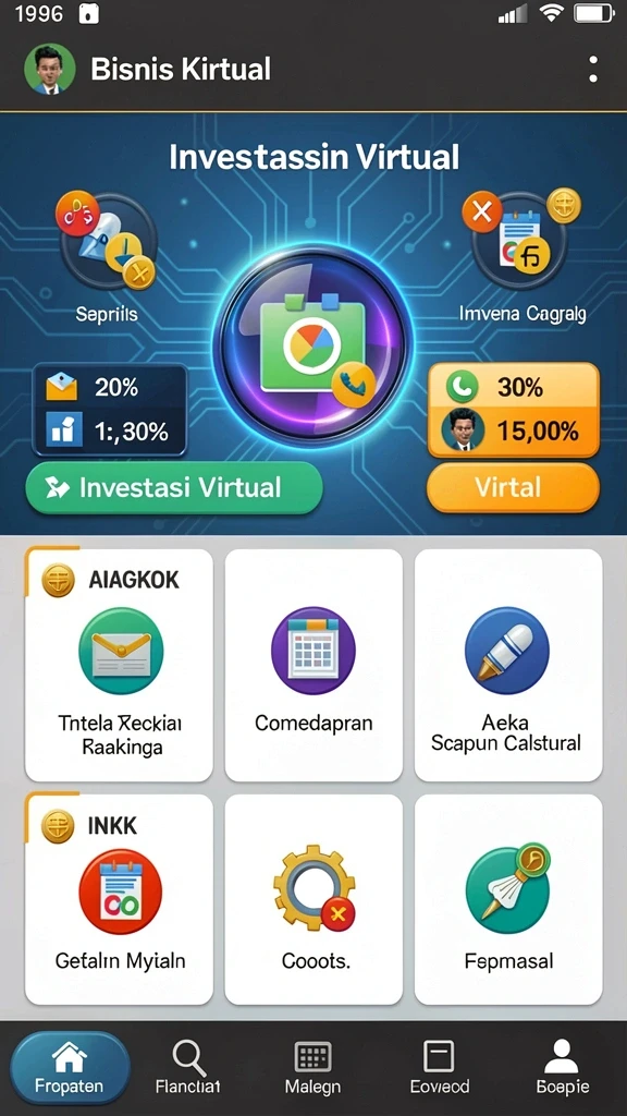 Tangkapan layar menampilkan berbagai pilihan permainan yang tersedia.