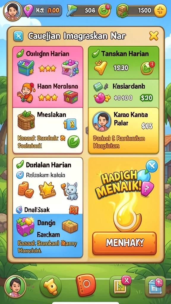 Karakter-karakter unik siap untuk dimainkan.