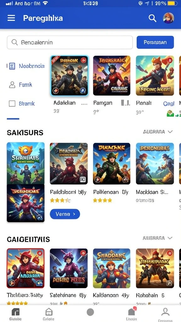 Screenshot MANCINGDUIT menunjukkan grafis yang memukau.