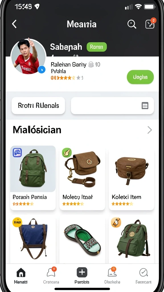 Screenshot aplikasi menunjukkan tampilan antarmuka yang menarik.