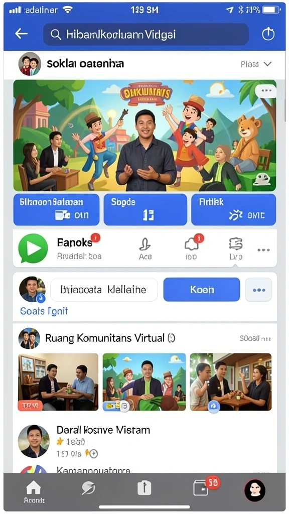 Tampilan utama permainan yang menarik dan intuitif.