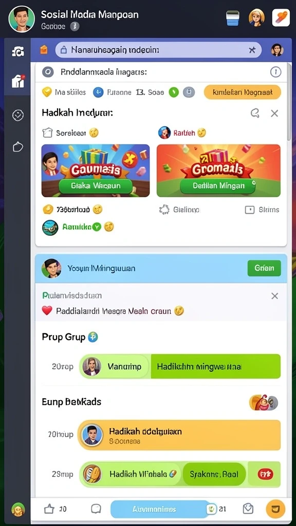 Karakter dengan desain yang unik dan menarik.