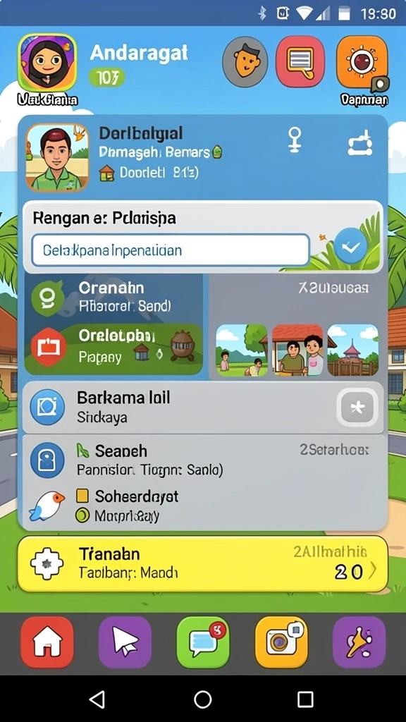 Karakter unik dengan kustomisasi menarik.