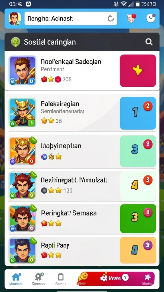 Tampilan karakter utama yang menarik.