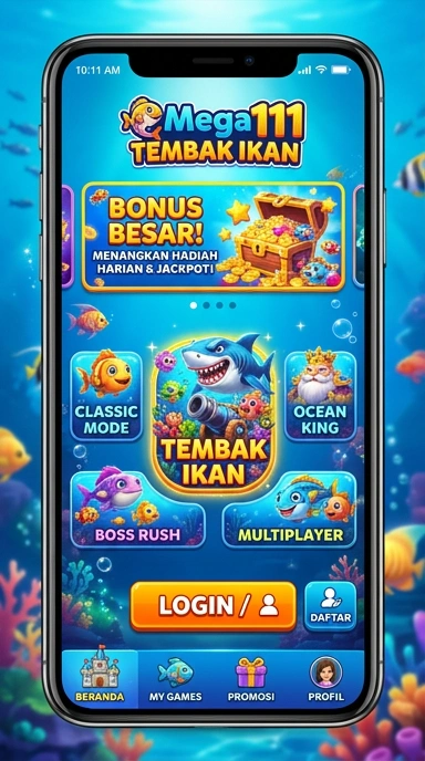 mega111 — layar beranda